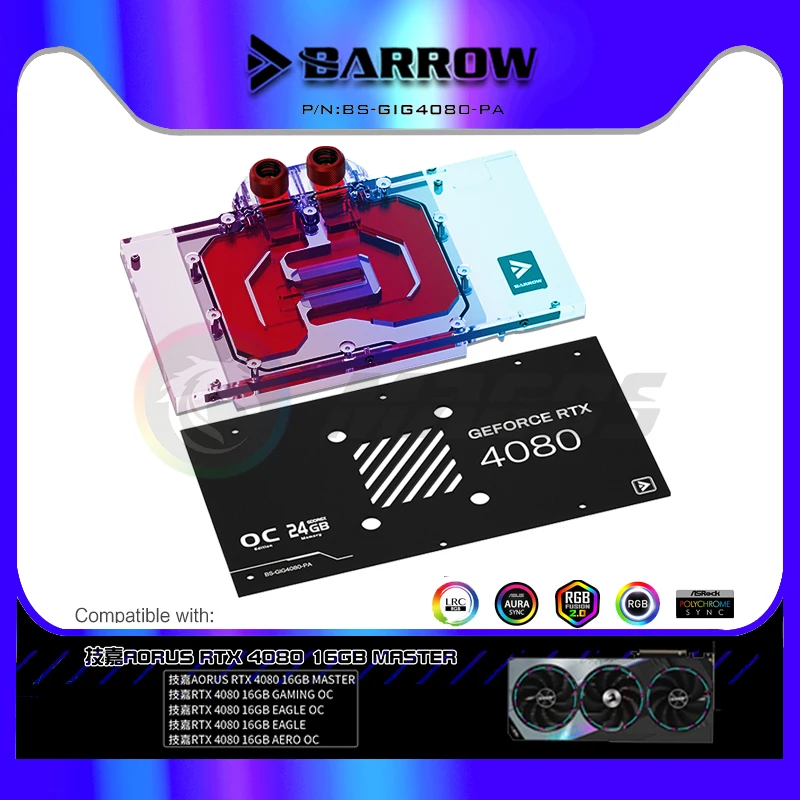 BARROW GPU Water Block for Gig - đánh giá và giá Rtx 4080 Water Cooling Block