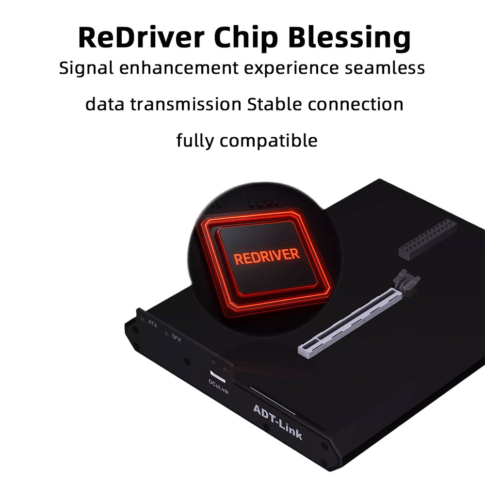 ADT-Link PCIe 4.0X4 64Gbs F9Q  - đánh giá và giá Oculink Gpu Dock Station